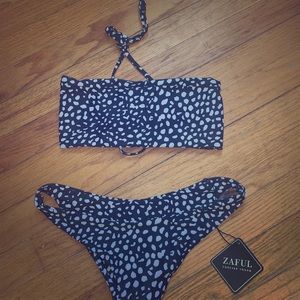 Zaful Back Lace-up Bikini Set